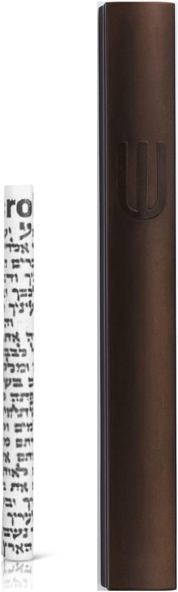 A&S Mezuzot Mezuza Aluminum Waterproof Case Peel & Stick Easy Installation Home Blessing (Brown, 6inch)
