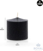 Royal Imports Votive Candle, Unscented Wax, Box of 72, for Wedding, Birthday, Holiday & Home Decoration (10 Hour), Black