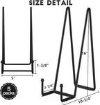 IBosins 5 Pack 16 Inch Plate Holder Display Stands, Large Metal Black Frame Stand for Picture, Book, Photo Easel, Creation, Collectibles