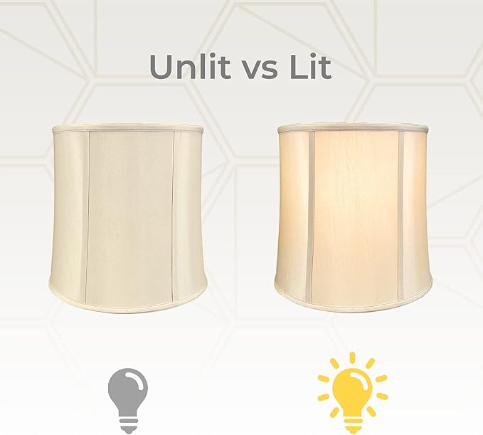Royal Designs Basic Drum Lamp Shade - Beige - 14 x 15 x 15