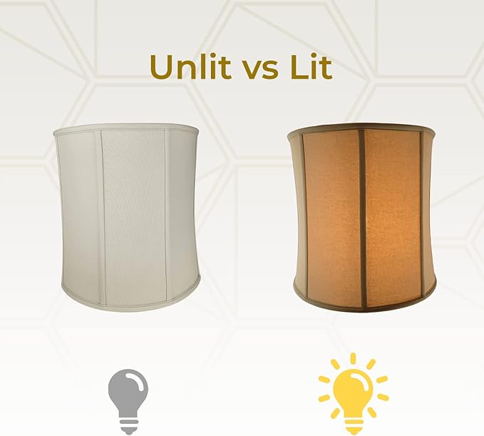 Royal Designs, Inc. BSO-719-16LNBG-2 Drum Basic Lamp Shade, 15 x 16 x 16, Linen Beige, 2-Pack