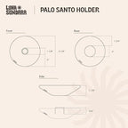 Luna Sundara Authentic Peru Pottery Palo Santo Stick Holder and Incense Holder with 5 Palo Santo Sticks Handmade Ceramic Smudge Bowl Sage Holder Black and White Polka Gift Set