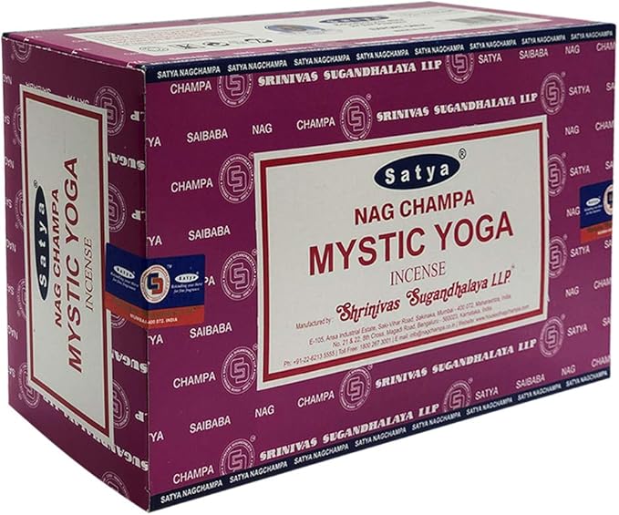 Mystic Yoga Incense Sticks and Holder Bundle - Satya Incense