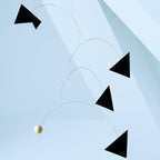 Mirage Black and White Hanging Mobile - 24 Inches Beech Wood - Handmade in Denmark by Flensted