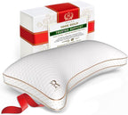 Royal Therapy Queen Memory Foam Pillow, Adjustable Shredded Memory Foam Pillows Queen Odor-Free Pillow for Neck & Shoulder Pain Relief, Support for Back, Stomach, Side Sleepers, BioForm