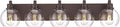 Bathroom Light Fixtures Over Mirror, 5-Light Oil Rubbed Bronze Bathroom Vanity Light with Globe Clear Glass Shade, 32 Inch Modern Sconces Wall Lighting, VL195-ORB-5
