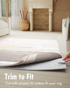 Resare Non Slip Rug Pad Gripper - 6x9 Feet 1/8" Extra Thick Felt Under Rug for Area Rugs and Hardwood Floors,Super Cushioned Non Skid Carpet Padding