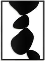 SIGNLEADER Metal Wall Art Decor Abstract Shapes Illustrations Minimalist Modern Abstract Wall Sculpture Hangings Home Decoration for Living Room, Bedroom, Bathroom, Kitchen, Outdoor - 36" Black