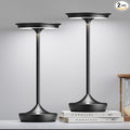 LED Cordless Table Lamps Rechargeable - Outdoor 6000mAh Battery Operated Portable Table Lights 3 Color Stepless Dimming Lamp with Memory Function for Patio Restaurant Dining 2 Pack Black