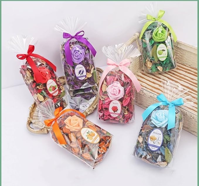 Potpourri Bags,Home Fragrance Sachet Petal,Potpourri Bowl Filler,vase Filler for Families, Weddings, Cars, Coffee Shops, etc Decoration, 2 Bags/10oz (Rose)