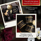 Candle Gift Set of 3 Cinnamon Vanilla|Jasmine|Black Rose Strong Scented Soy Candels Natural Non Toxic Velas Aromáticas Favors for Women Coworkers Friends Guests Also for Diwali Christmas Holidays