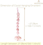 BEADNOVA Spiritual Room Decor Rose Quartz Positive Energy Decor Hanging Crystals for Car Wall Ornaments Yoga Meditation Healing Crystals Window Ornament Decoration