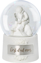 Fathers Day Snow Globe, 5.9" Wind Up Music Box，Christmas Snow Globe for Father's Day Decorations Christmas Decorations Gifts for Dad Father Men Adults Kids