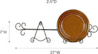 Touch of Class Galla Horizontal Plate Rack - Antique Bronze - Two Plates