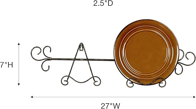 Touch of Class Galla Horizontal Plate Rack - Antique Bronze - Two Plates