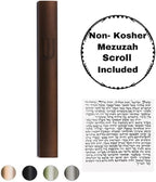 A&S Mezuzot Mezuza Aluminum Waterproof Case Peel & Stick Easy Installation Home Blessing (Brown, 6inch)