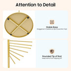 DYRABREST 67" Freestanding Scarf Organizer, Metal Spiral Scarf Holder with 30 Rods, Commercial Hijab Organizer Belt Pants Hanger for Clothing Store Home, Space Saving Shelves (Gold)