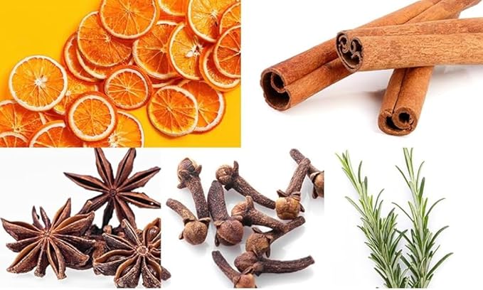 Kejora Autumn Simmering Potpourri- Citrus, Clove, Cinnamon, Star Anise, Thyme Fall & Winter Holiday Scents Fragrance Stovetop Potpourri