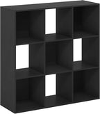 Furinno PELLI Closet Organizers and Storage, 9-Cube Closet Organizer, Open Shelf Closet Storage, for Wardrobe, Bedroom, Living Room, Americano