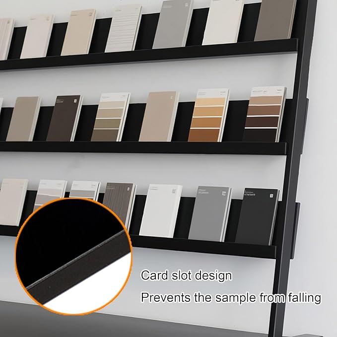 Floor Tile Display Stand, 3 Tier Standing Ceramic Tile Sample Display Rack, Sample Storage Rack, Show Shelf Holder, for Commercial Exhibition(70cm/27.5in)