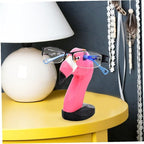 SUPVOX 2pcs Flamingo Wooden Eyeglasses Stand Animal Glasses Holder Spectacle Display Rack for Home Office Desk Decor