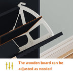 Shoe Cabinet Storage,Modern Freestanding Organizer with 2 Flip Drawers,Narrow Shoe Rack Cabinet for Entryway,Black