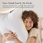 Pacific Coast Premium Goose Feather & Down Bed Pillows Queen Size 2-Pack, Hotel Quality Collection, Medium Support for Side & Back Sleepers