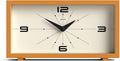 JONES CLOCKS® Odeon Desk Clock | Modern Rectangular Design | Mustard Yellow | Stylish Retro Look for Shelf, Table, Mantel or Bedside