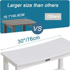 30'' Heavy Duty Shower Bench for Inside Shower, White Poly Bath Stool for Shaving Legs, Waterproof Spa Bath Chair Seat with Adjustable Feet, Weight Capacity 700LBS (30 x 13 Inches)