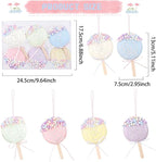Colorful Macaron Lollipop Party Decorations - 6 Candy Gift Hanging Ornaments for Christmas, New Year, Easter, and Birthday Celebrations
