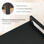 HOOBRO Bookshelf, 6-Tier Industrial Bookcase, Book Shelf Storage Organizer, Tall Bookshelf with Metal Frame for Living Room, Bedroom, Home Office, Kitchen, Black BB72SJ01