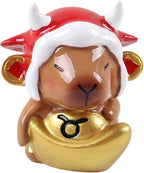 Capybara Zodiac Figurine, Taurus Animal Theme Desk Decor, Resin Collectible (Taurus)