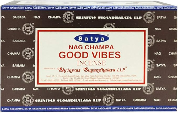 Good Vibes Incense Sticks and Incense Stick Holder Bundle Insence