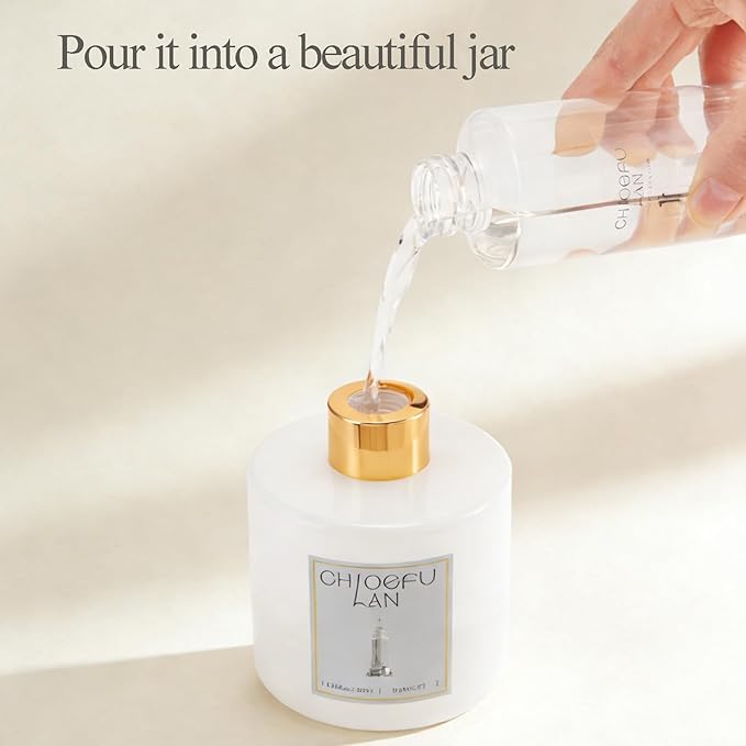 Chloefu LAN Harmony Garden Scented Oil Diffuser Refill 6.76 fl oz Crisp Botanical Aromatherapy Oil for Bedroom & Patio Outdoor-Inspired Air Freshener, 0% Alcohol, Unique Blend to Relieve Stress