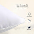 WINGLAM Throw Pillow Inserts 2-Pack, 32x32 Inches Square Decorative Pillow Stuffers, Hypoallergenic Ultra Soft Lightweight Down Alternative Polyester, White Sham Stuffer Pillows（2）