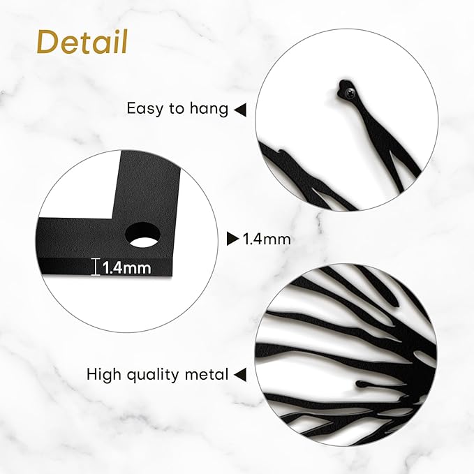 SIGNLEADER Metal Wall Art Decor Flying Bird Minimalist Modern Abstract Wall Sculpture Hangings Home Decoration for Living Room, Bedroom, Bathroom, Kitchen, Outdoor - 30" Black