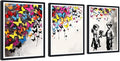Novatique Colorful Graffiti Wall Decor Banksy Graffiti Wall Art Abstract Street Art Colorful Cool Posters Painting for Bedroom Bathroom,12" x 16" x 3Pcs