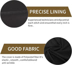 10 Pcs Black Washable Removable Universal for Wedding Party Dining Banquet Polyester Spandex Stretch Slipcovers Chair Covers
