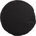 Howard Elliott Round Pouf Ottoman Foot Rest With Cover, Round Stuffed Foot Stool Filled with Polyester Fiber, Fluffy Comfortable Soft Seating for Living Room & Bedroom, 22 x 22 x 12 Inch, Bella Sand