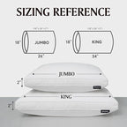 Beautyrest Goose Feather Down Fiber Gusseted Pillows, Hotel Pillow Luxury Bed Pillows, 100% Cotton Cover, King Size Set of 2