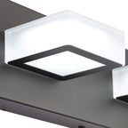 Ralbay Modern Black Vanity Lights Fixtures 6 Lights Acrylic Modern LED Matte Black Vanity Lights for Bathroom