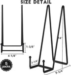 IBosins 5 Pack 14 Inch Plate Holder Display Stands, Large Metal Black Frame Stand for Picture, Book, Photo Easel, Creation, Collectibles