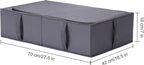 TYEERS Under Bed Storage Containers, Durable Fabric, Washable, Collapsible, Under Bed Storage Bins for Clothes, Blankets, Sheets, Shoes, 27.5x16.5x7 Inches, 1-Pack, Dark Grey