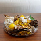 Qingbei Rina Spring Potpourri Bags,Lemon/Citrus/Thyme Potpourris Bowl Filler,Yellow Decorative Pot pourri Dried Flowers,Home Fragrance Sachet, Vase Fillers(20 oz)