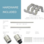Curtain Rods for Windows 16 to 120 Inches Adjustable Length 1 Inch Diameter Window Curtain Rod with Aluminium End Cap, Brushed Nickel