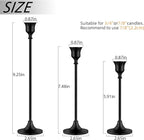 Vintage Black Candelabra Candle Holders for Fireplace & Dining