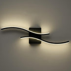 Modern Led Sconce Wall Lighting Indoor 24" Minimalist Industrial Black Wall Sconce Hardwire Wall Light for Small Space Bathroom Hallway Staircase Entryway