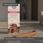 Incense Sticks 8 Inch, Made from Temple Flowers, Rose and Sandalwood Blend, Includes Incense Burner Stand, 80 Count, Long-Lasting Fragrance for Meditation, Yoga, Home, Office