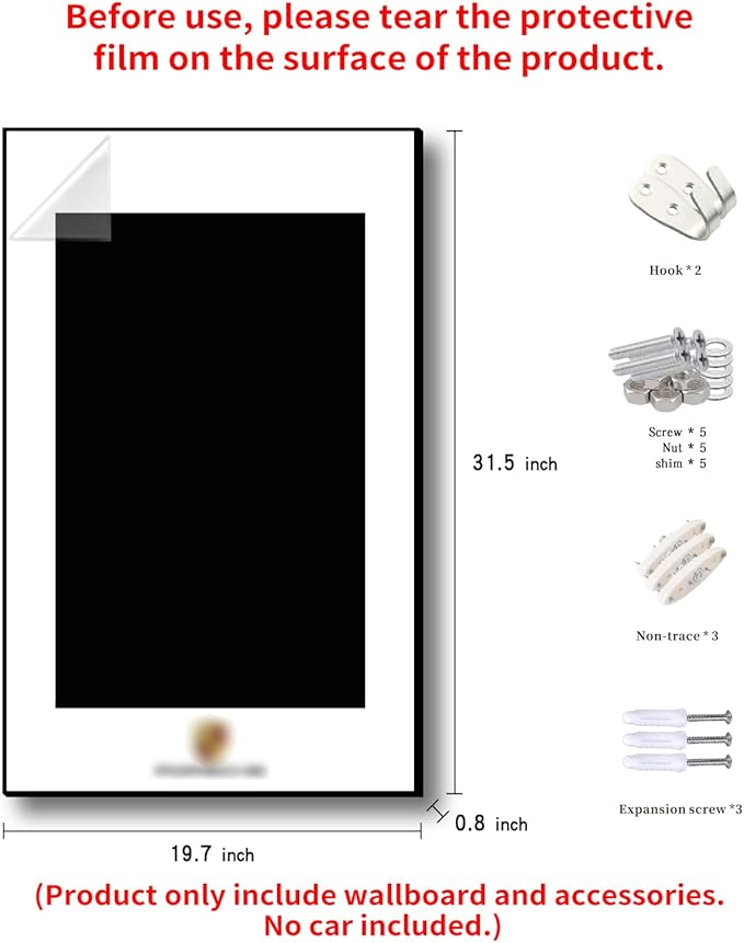 iLuane Display Wallboard for Race Car Model Building Kit 42096, Adult Collectibles Wall Mount, Home or Office Décor (No Car Included)