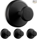 OUTXE Wreath Hanger for Front Door, Heavy Duty Suction Cup Reef Hook for Glass Window/Over Door, Christmas/Thanksgiving/Halloween/July 4th/Easter/Valentine/Winter/Fall/Summer/Spring (Black, 4-Pack)